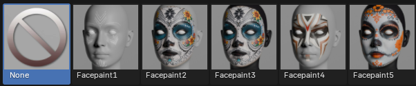 Avatar Creator face paint presets