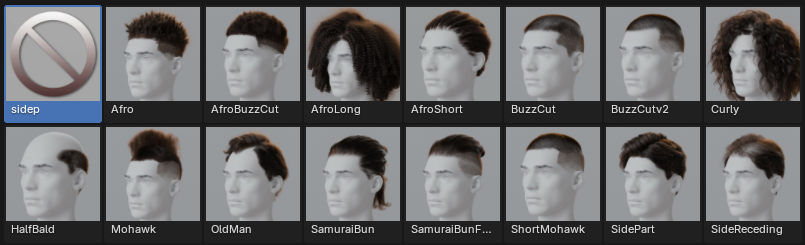 Avatar Creator hair presets