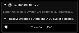 Transfer to AVC ready state
