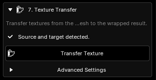 Texture Transfer with source and target detected